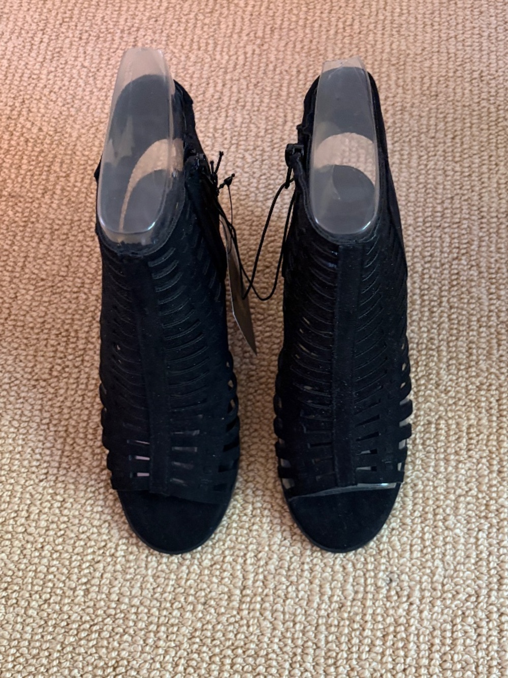 Women's Forever 21 Black Caged High Heels Sandals, Size 5 NWT